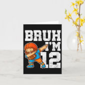 Womens Bruh I'm 12 Funny Dab Se Football Gift For Kaart (Gele Bloem)