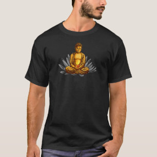 Womens Buddha Green Yoga T-shirt