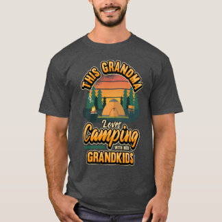 Womens Campinghis Grandma Loves Camping With Her g T-shirt