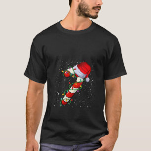 Womens Candy Cane Crew Santa Christmas 2022 Kinder T-shirt