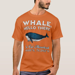 Womens Cape Cod Massachusets Whale Hallo daar T-shirt