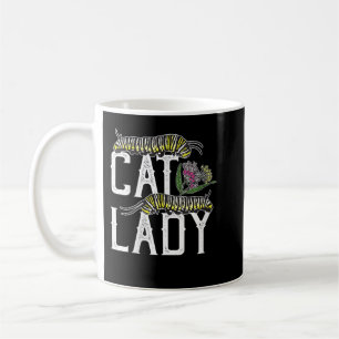 Womens Cat Lady - Funny Monarch Butterfly Caterpil Koffiemok