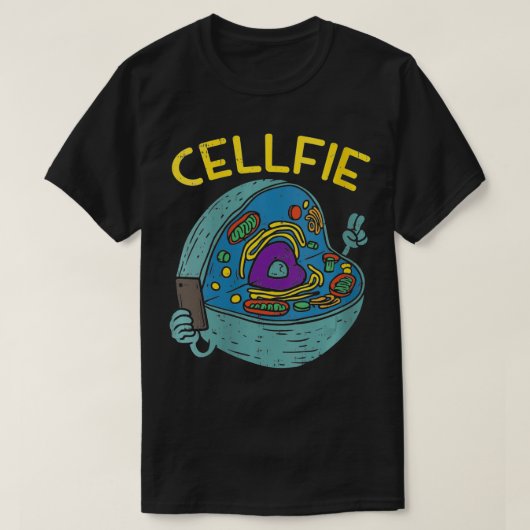 Womens Cell Funny Cellfie Selfie Science Biolo T-shirt (Design voorkant)
