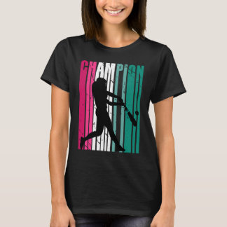 Womens Champion Baseball Birthday Martial Paars G T-shirt