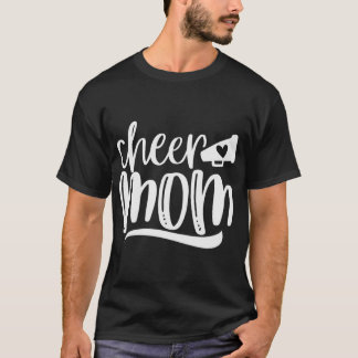 Womens Cheer Mam, Megaphone met Heart Accent, Wo T-shirt