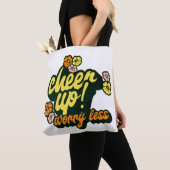WOMEN'S CHEER UP WORRY LESS TOTE BAG (De près)