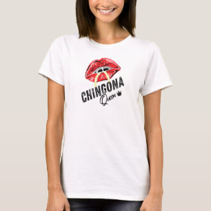 Womens Chingona Queen Cute Latina Latijns-Amerikaa T-shirt
