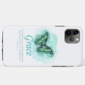 Womens Christelijke bijbelvlinder Verse: Grace Case-Mate iPhone Case (Achterkant (horizontaal))