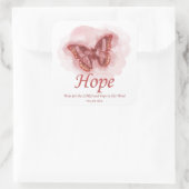 Women's Christian Butterfly Bible Verse: Hope Vierkante Sticker (Tas)