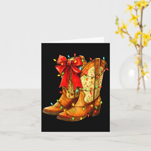 Womens Christmas Coquette Bow Cowgirl Boots Wester Kaart (Gele Bloem)