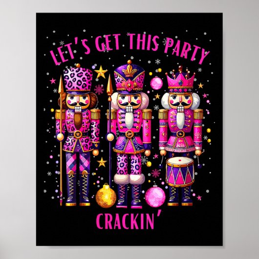 Womens Christmas Crushing It Nutcracker - Funny Re Poster (Voorkant)