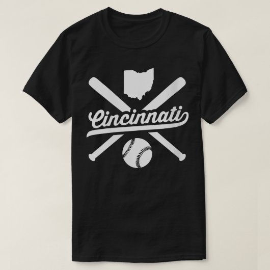 Womens Cincinnati Baseball  Ohio Pride Red T-shirt (Design voorkant)
