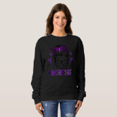 Womens Classy Leopard Pattern Shades Lupus Awarene Trui (Voorkant volledig)