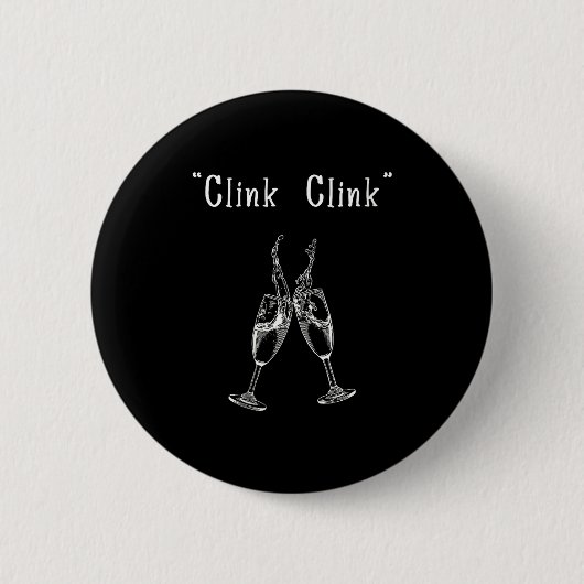 Womens Clink Clink V-neck  Ronde Button 5,7 Cm (Voorkant)