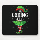Womens Coding Elf Christmas Girls Women Elf Squad Muismat (Voorkant)