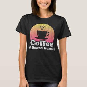 Womens Coffee and Board Games V-Neck T-shirt
