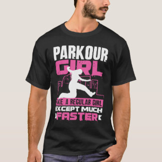 Womens Cool Parkour Girl Parkour Girl T-shirt
