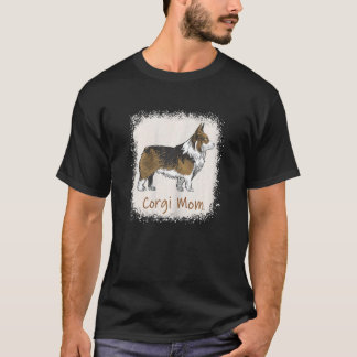 Womens Corgi Ma Bleaching Cute Dog T-shirt
