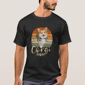 Womens Corgi Ma Retro Sunset Corgi Lover Gifts Do T-shirt