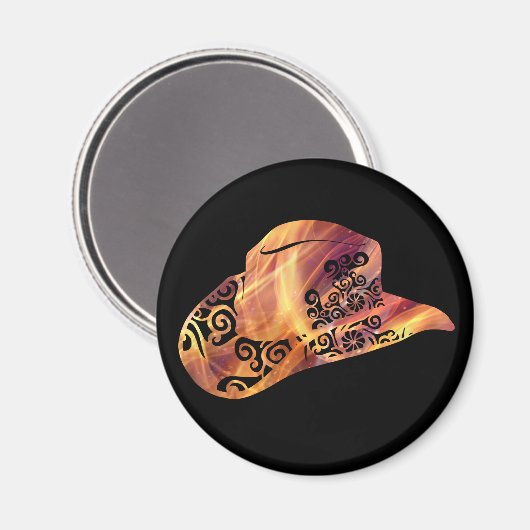 Womens Cowgirl Pet Magische Kleur Lichte Kunst Magneet (Voorkant / Achterkant)