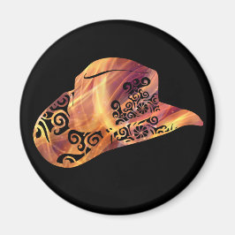 Womens Cowgirl Pet Magische Kleur Lichte Kunst Magneet