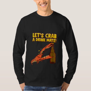 Womens Crab Funny Drink Bierpun Beach Ocean T-shirt