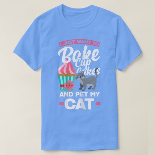 Womens Cupcake Baking Cat Owner 2930 T-shirt (Design voorkant)