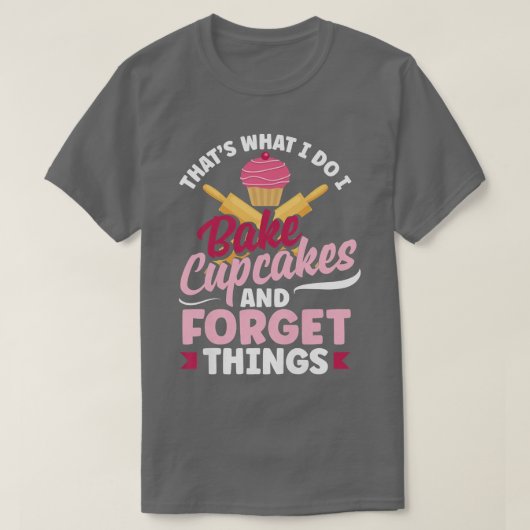 Womens Cupcake Baking Funny Bake Lover T-shirt (Design voorkant)