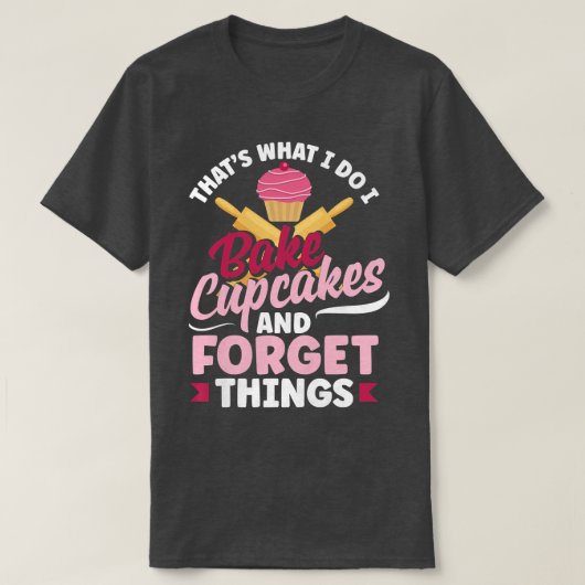 Womens Cupcake Baking Funny Bake Lover T-shirt (Design voorkant)