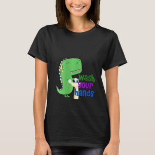 Womens Cute Dino T Rex was uw handen T-shirt