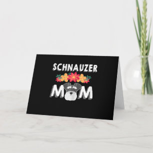 Womens Cute Schnauzer Mam die van Schnauzers houdt Bedankkaart