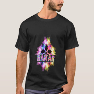 Womens Dakar Souvenir Retro Tie Dye Waterverf T-shirt