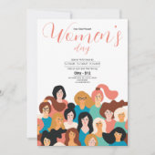 Women's Day Event Invitation Flyer Sjabloon Kaart (Voorkant)