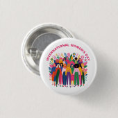 Women's Day Unity 8 maart Ronde Button 3,2 Cm (Voorkant /achterkant)