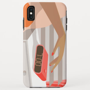 Womens die de wekker in de hand drukken iPhone XS max hoesje