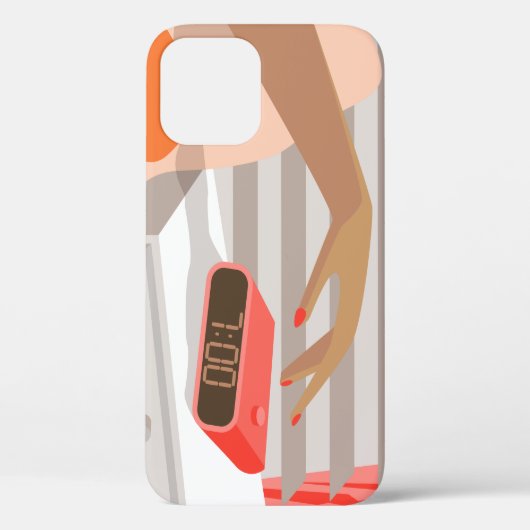 Womens die de wekker in de hand drukken Case-Mate iPhone case (Achterkant)