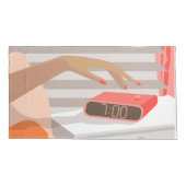 Womens die de wekker in de hand drukken kussensloop (Achterkant)