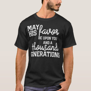 Womens die van God afvallen Favor zijn op jou Face T-shirt