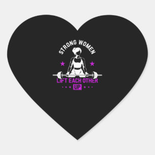 Womens die zich bezighouden met de bouw van een gy hart sticker