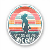Womens Disc Golf - Frisbee Golf Vrouw Sticker (Voorkant)