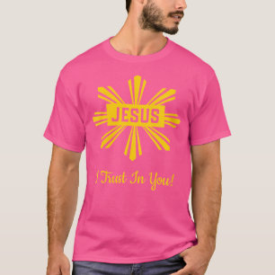 Womens Divine Mercy Jezus die ik vertrouw op jou k T-shirt