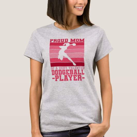 Womens Dodgeball Design voor een mama van een Dodg T-shirt (Voorkant)