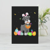 Womens Dog Ma Gift Cute Bunny Schnauzer Eggs East Aankondiging (Staand voorkant)