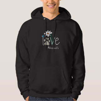 Womens Dog Mom Life Daisy Dog Lover Love Dog Hoodie