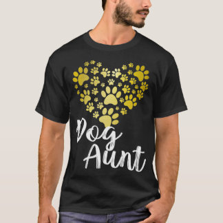 Womens Dog Tante Dog Dog Auntie T-shirt met de gro