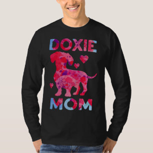 Womens Doxie Mam Weenie Dog Dachshund Mam Grafisch T-shirt