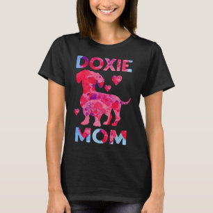 Womens Doxie Mam Weenie Dog Dachshund Mam Grafisch T-shirt