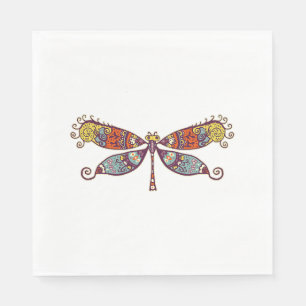Womens Dragonfly kleurig grafisch Servet