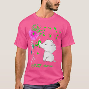 Womens Elephant LYME Awareness LYME Ribbon Giften T-shirt