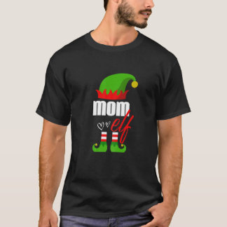 Womens Elf Mam Kerst Elf Familie Costume voor Mo T-shirt